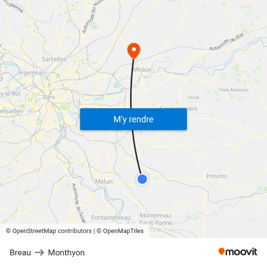 Breau to Monthyon map