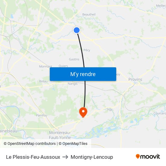 Le Plessis-Feu-Aussoux to Montigny-Lencoup map