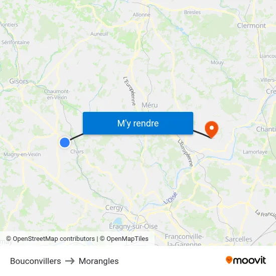 Bouconvillers to Morangles map