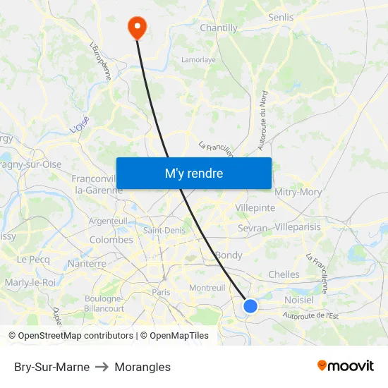 Bry-Sur-Marne to Morangles map