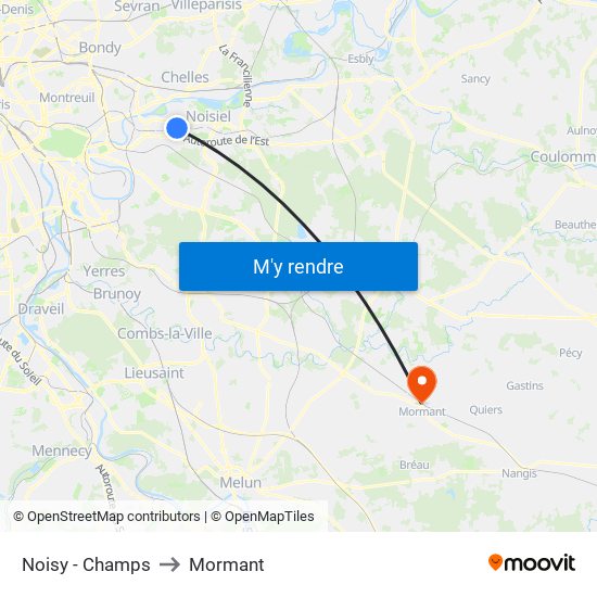 Noisy - Champs to Mormant map