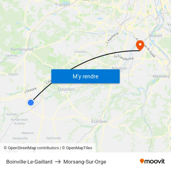 Boinville-Le-Gaillard to Morsang-Sur-Orge map