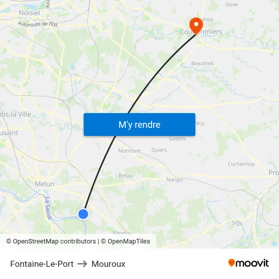 Fontaine-Le-Port to Mouroux map
