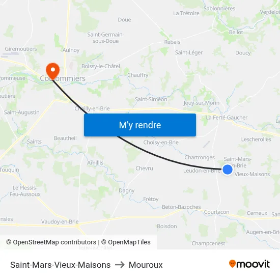 Saint-Mars-Vieux-Maisons to Mouroux map