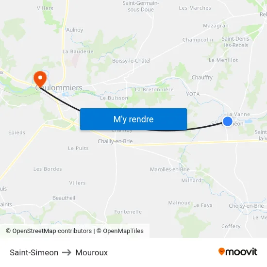 Saint-Simeon to Mouroux map