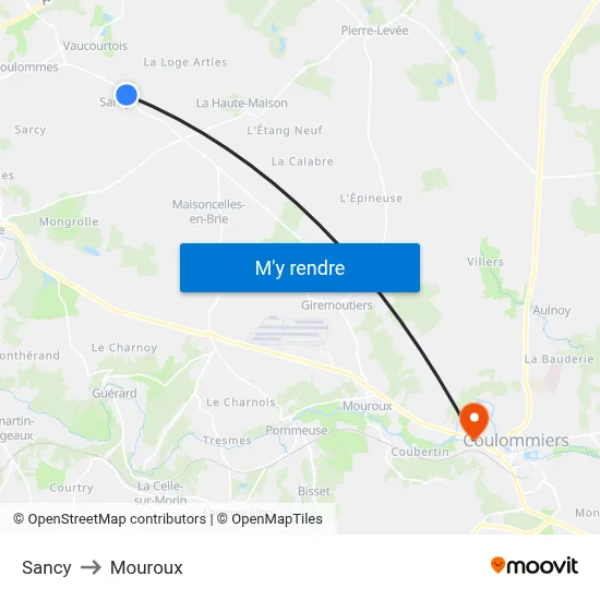 Sancy to Mouroux map