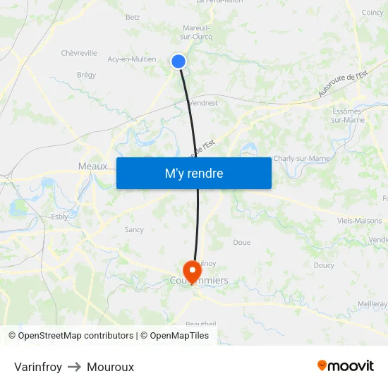Varinfroy to Mouroux map