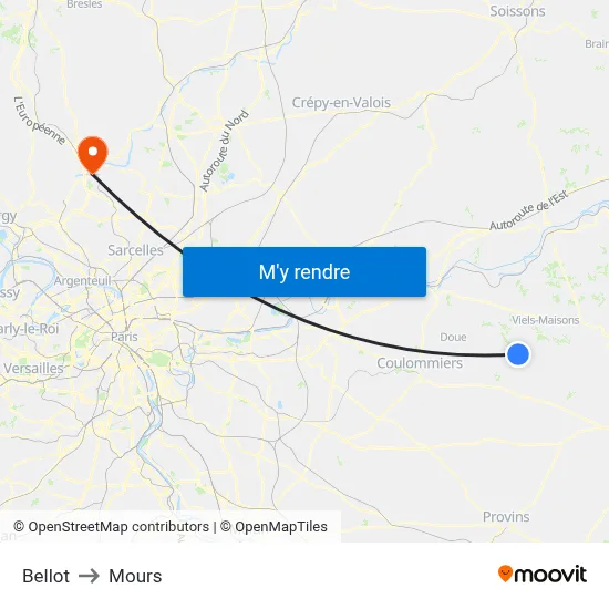 Bellot to Mours map