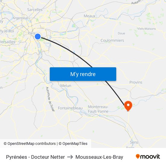 Pyrénées - Docteur Netter to Mousseaux-Les-Bray map