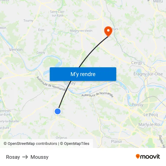 Rosay to Moussy map