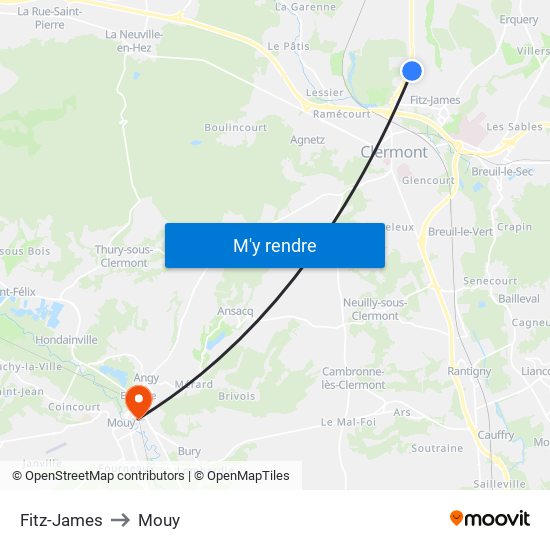Fitz-James to Mouy map