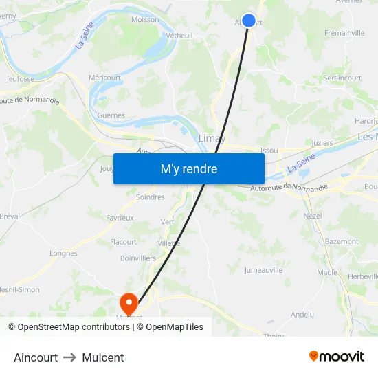 Aincourt to Mulcent map