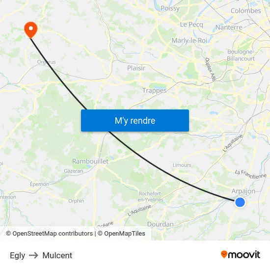 Egly to Mulcent map