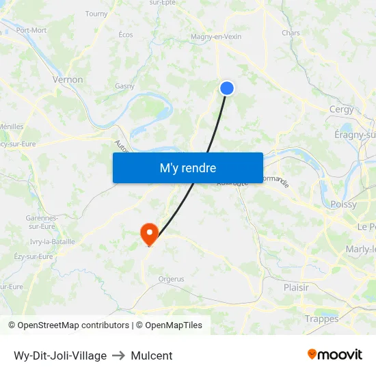 Wy-Dit-Joli-Village to Mulcent map