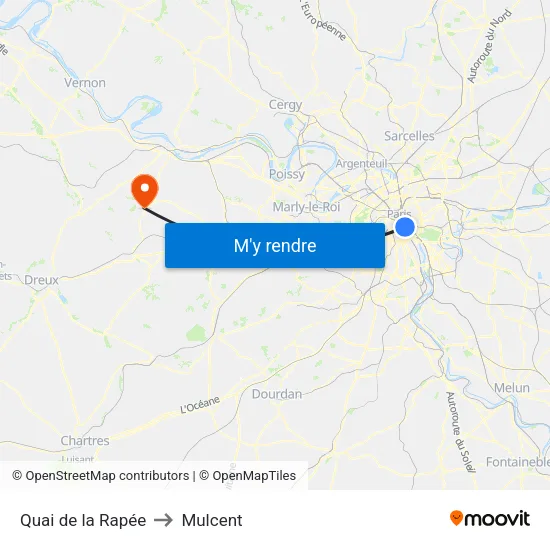 Quai de la Rapée to Mulcent map