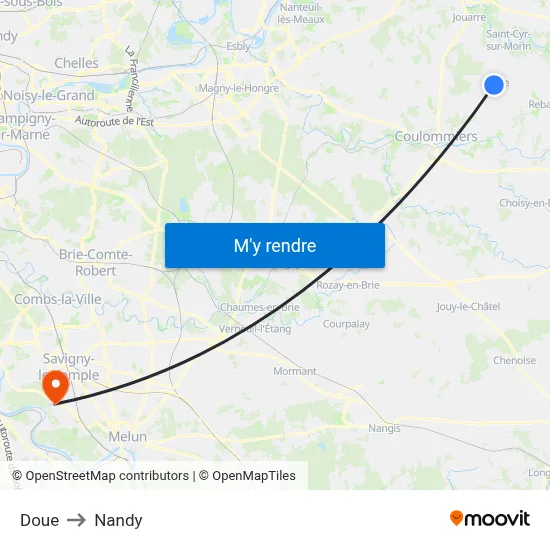 Doue to Nandy map