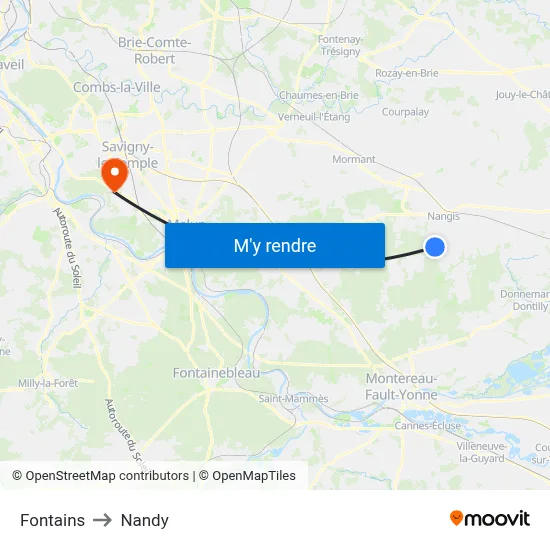 Fontains to Nandy map