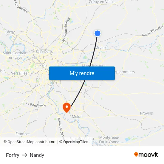 Forfry to Nandy map