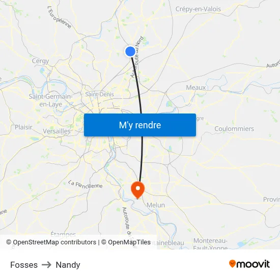 Fosses to Nandy map
