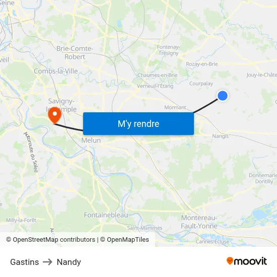 Gastins to Nandy map