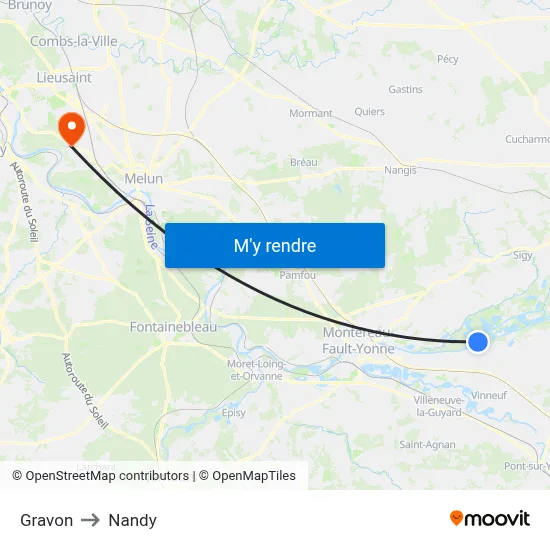 Gravon to Nandy map