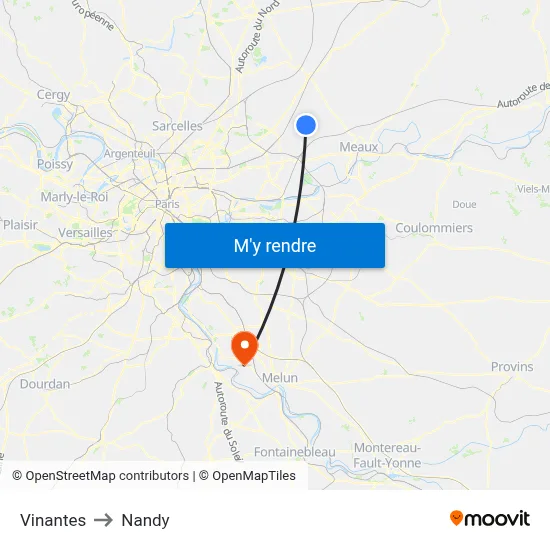 Vinantes to Nandy map