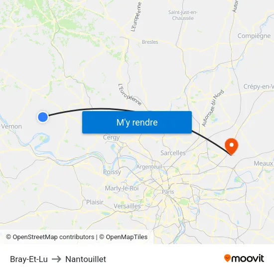 Bray-Et-Lu to Nantouillet map