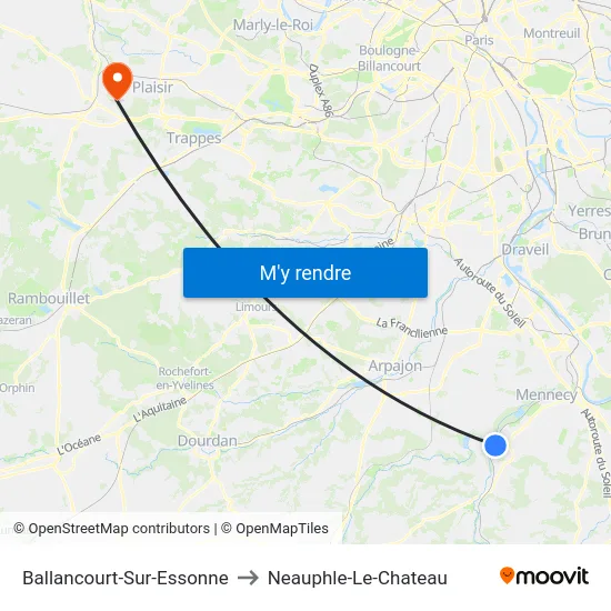 Ballancourt-Sur-Essonne to Neauphle-Le-Chateau map