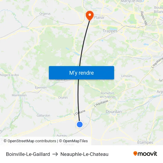 Boinville-Le-Gaillard to Neauphle-Le-Chateau map