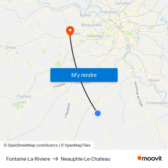 Fontaine-La-Riviere to Neauphle-Le-Chateau map