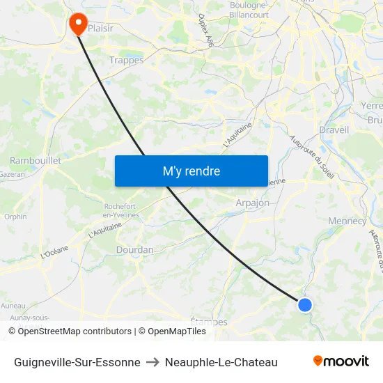 Guigneville-Sur-Essonne to Neauphle-Le-Chateau map