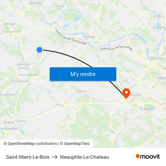 Saint-Illiers-Le-Bois to Neauphle-Le-Chateau map