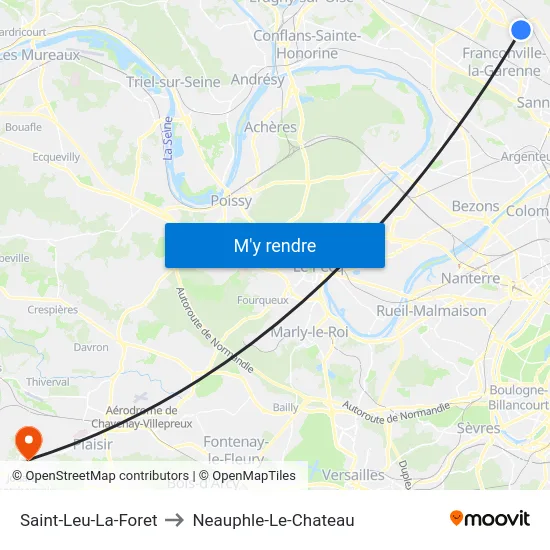 Saint-Leu-La-Foret to Neauphle-Le-Chateau map