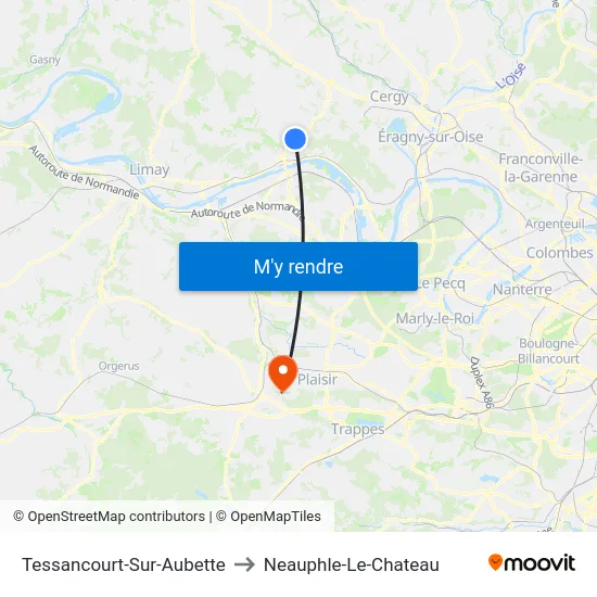 Tessancourt-Sur-Aubette to Neauphle-Le-Chateau map