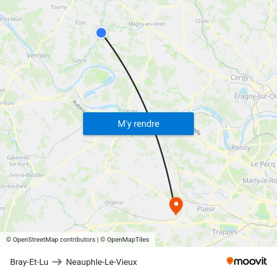 Bray-Et-Lu to Neauphle-Le-Vieux map