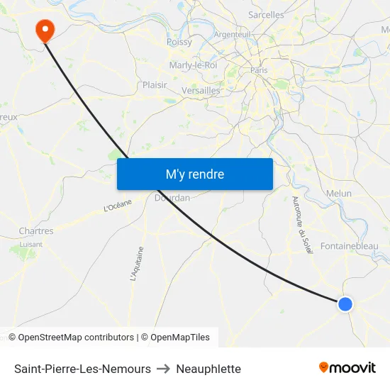 Saint-Pierre-Les-Nemours to Neauphlette map