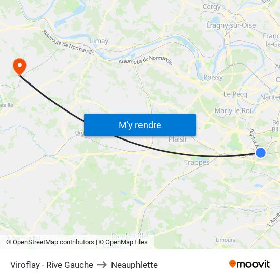 Viroflay - Rive Gauche to Neauphlette map