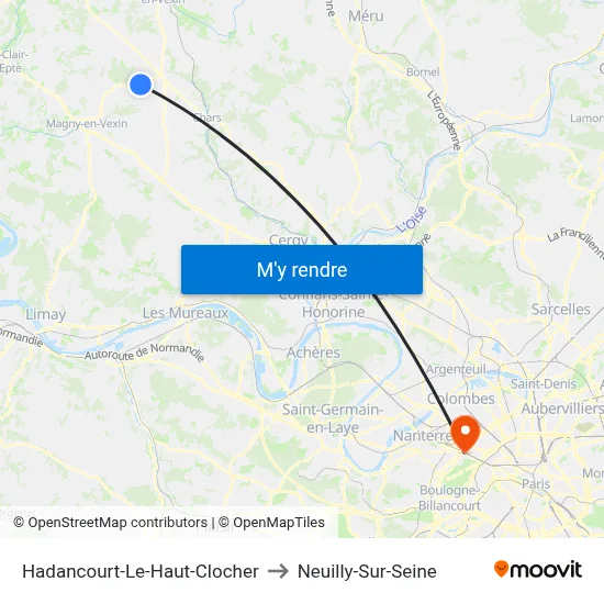 Hadancourt-Le-Haut-Clocher to Neuilly-Sur-Seine map