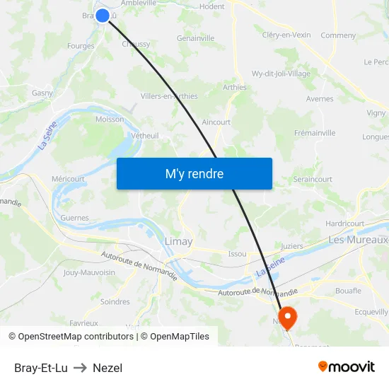 Bray-Et-Lu to Nezel map