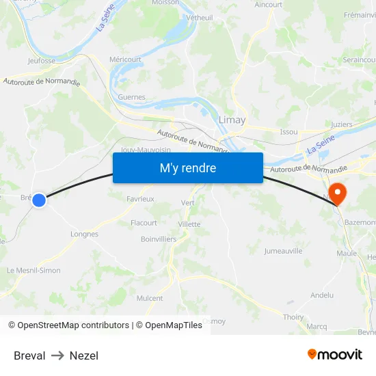 Breval to Nezel map
