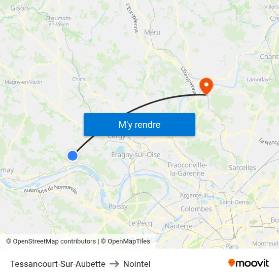 Tessancourt-Sur-Aubette to Nointel map