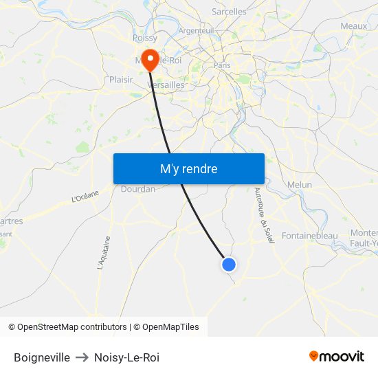 Boigneville to Noisy-Le-Roi map