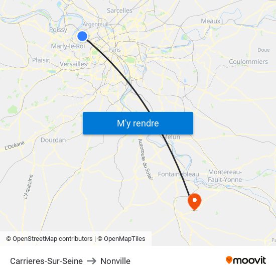 Carrieres-Sur-Seine to Nonville map