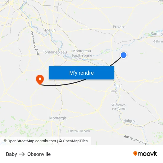 Baby to Obsonville map