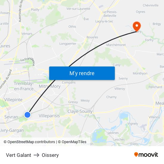 Vert Galant to Oissery map