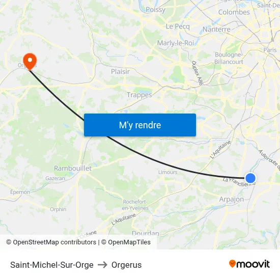 Saint-Michel-Sur-Orge to Orgerus map