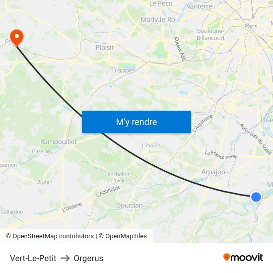 Vert-Le-Petit to Orgerus map