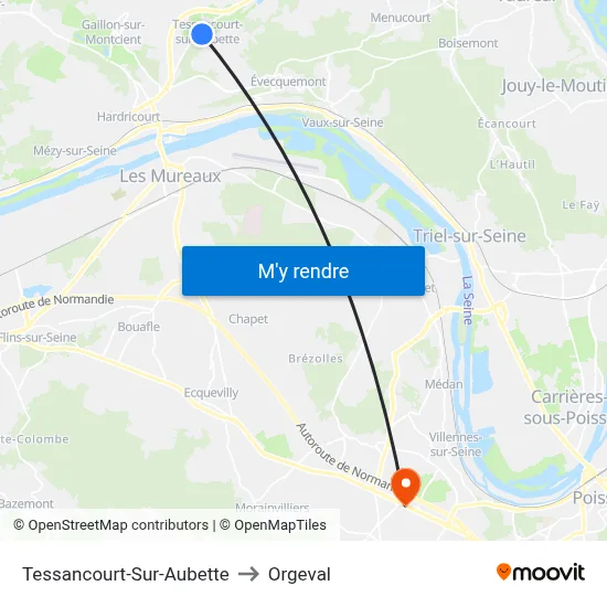 Tessancourt-Sur-Aubette to Orgeval map