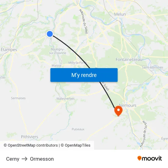 Cerny to Ormesson map