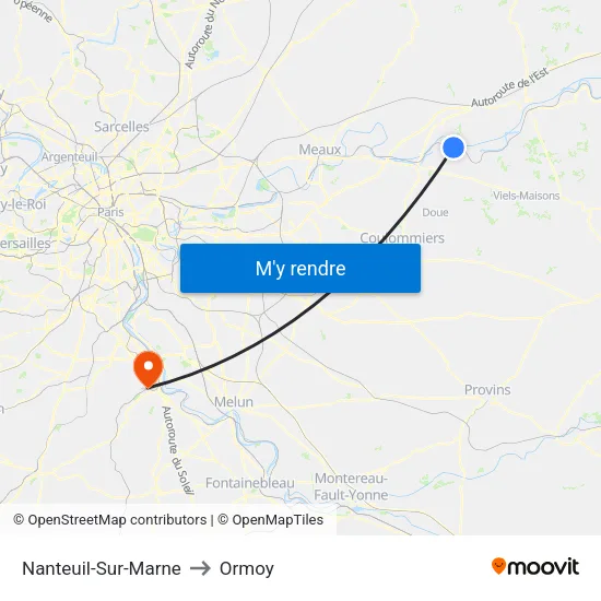 Nanteuil-Sur-Marne to Ormoy map